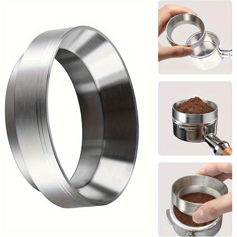 Dosing Funnel Ring - Espresso-Dosiertrichter, Dosierring für Kaffeesatz, sicheres Anti-Fall-Design,