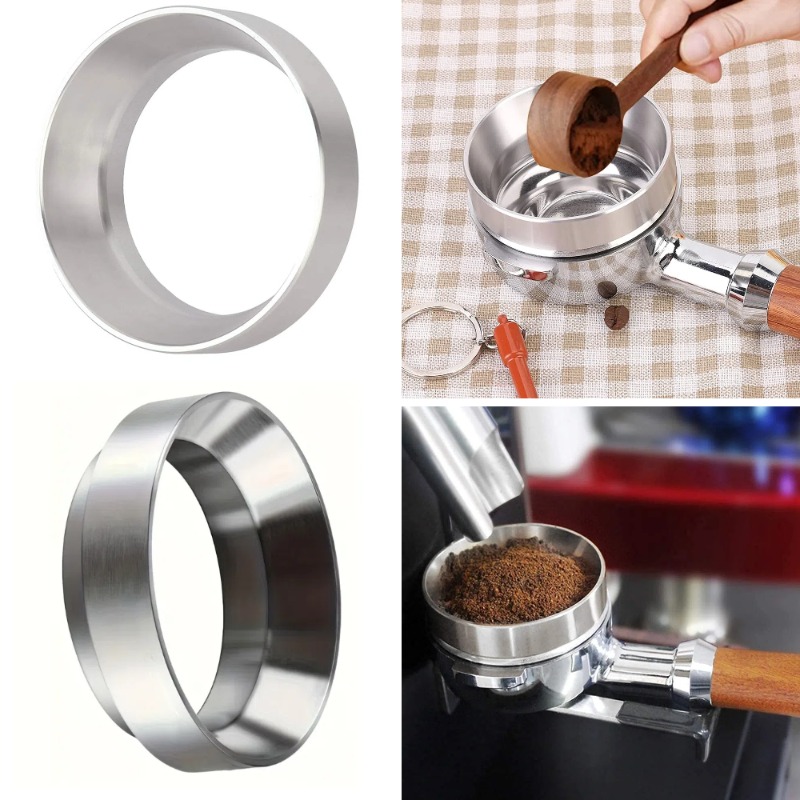 Dosing Funnel Ring - Espresso-Dosiertrichter aus Edelstahl, kompatible Kaffeemühle, Pulverspender,