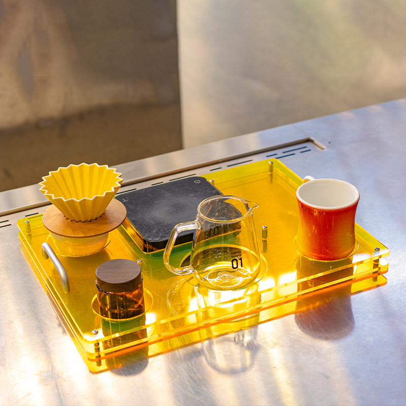 Coffee Equipment Tray - Kaffeetablett aus Acryl, zum Aufbewahren von